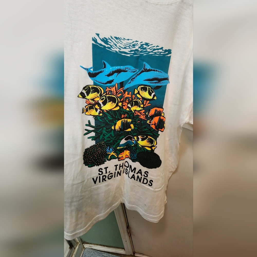 White St. Thomas Virgin Islands Men's Unisex Shirt XXL